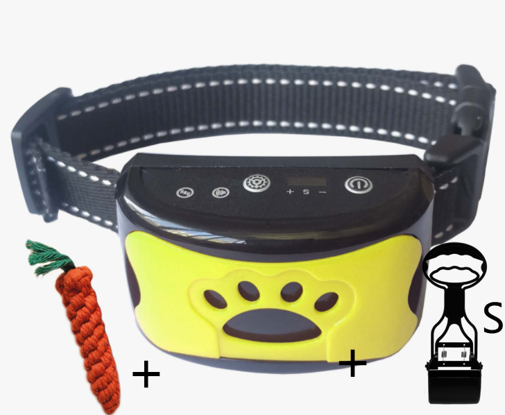 Collar de entrenamiento para perros, eléctrico, resistente al agua, Control remoto, recargable, entrenador para perros, supresor de ladridos con sonido de vibración de choque