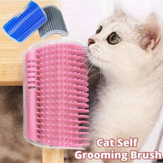 Brosse d'auto-toilettage pour chat, dispositif de frottement des parois pour animaux de compagnie