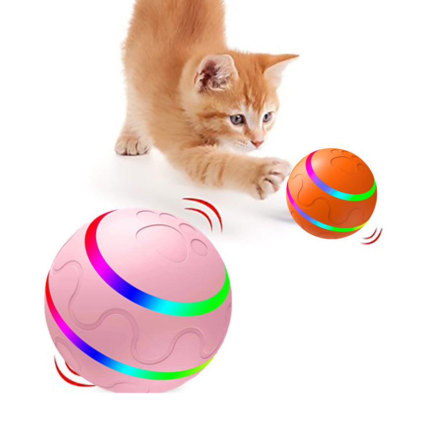 Nuevo juguete para mascotas, pelota malvada para gatos, pelota inteligente, juguetes para gatos USB, bola autogiratoria, bola de rotación automática