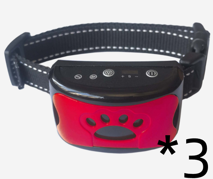 Collar de entrenamiento para perros, eléctrico, resistente al agua, Control remoto, recargable, entrenador para perros, supresor de ladridos con sonido de vibración de choque