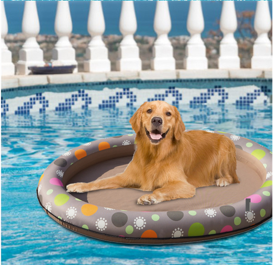 Piscina para perros, hamaca inflable, piscina para mascotas, cama flotante, anillo de natación para primavera y verano