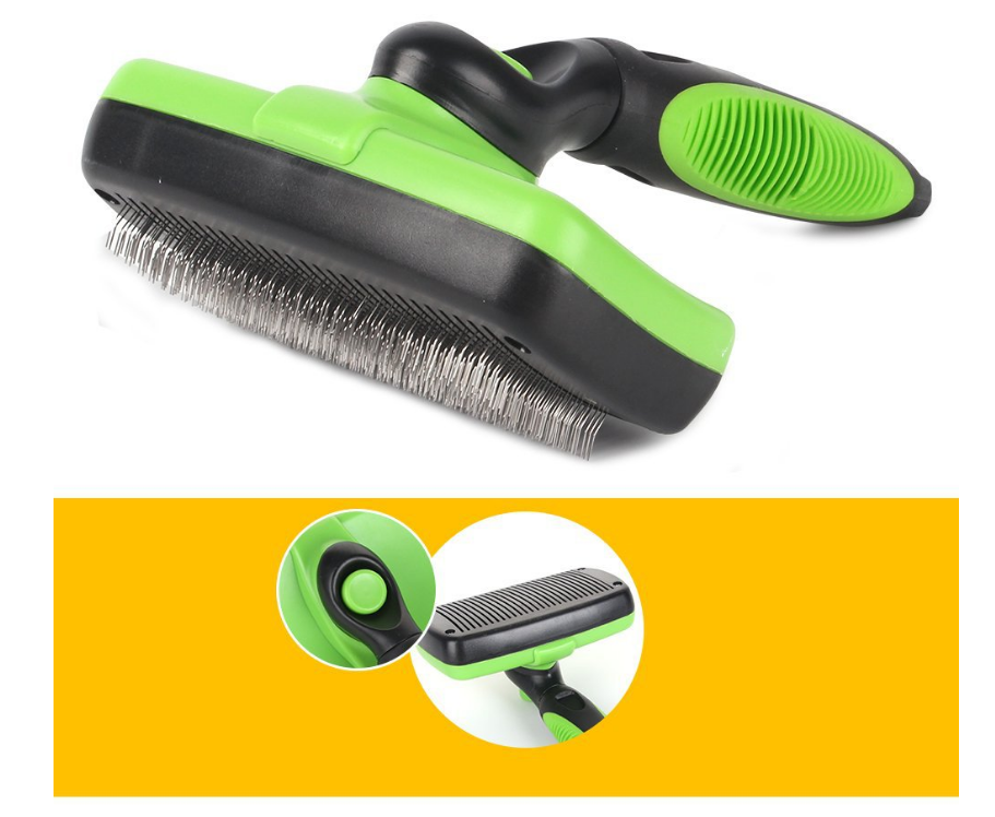 Brosse lissante autonettoyante pour animaux de compagnie