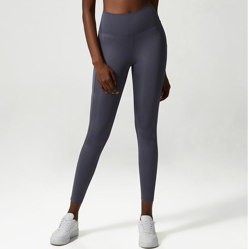 Pantalon de sport anti-bouclage avec poches latérales pour femmes