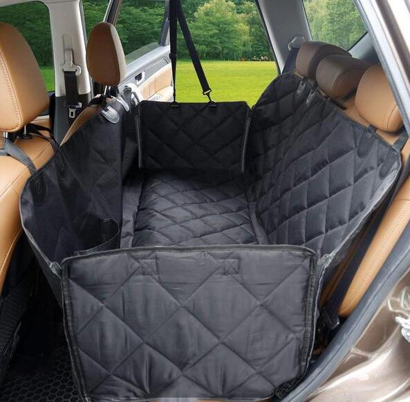 Protector impermeable para asiento de coche para perros, estera de viaje para perros, transportador de malla para perros, hamaca para coche, Protector de cojín con cremallera y bolsillo