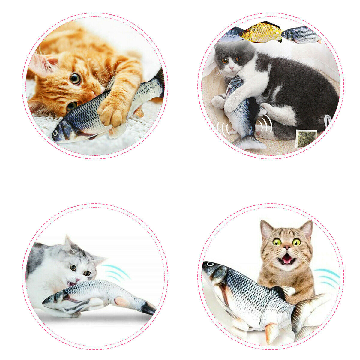 Pet Soft Electronic Fish Shape Cat Toy Electric USB Charging Simulation Fish Toys Funny Cat Chewing Playing Supplies Dropshiping