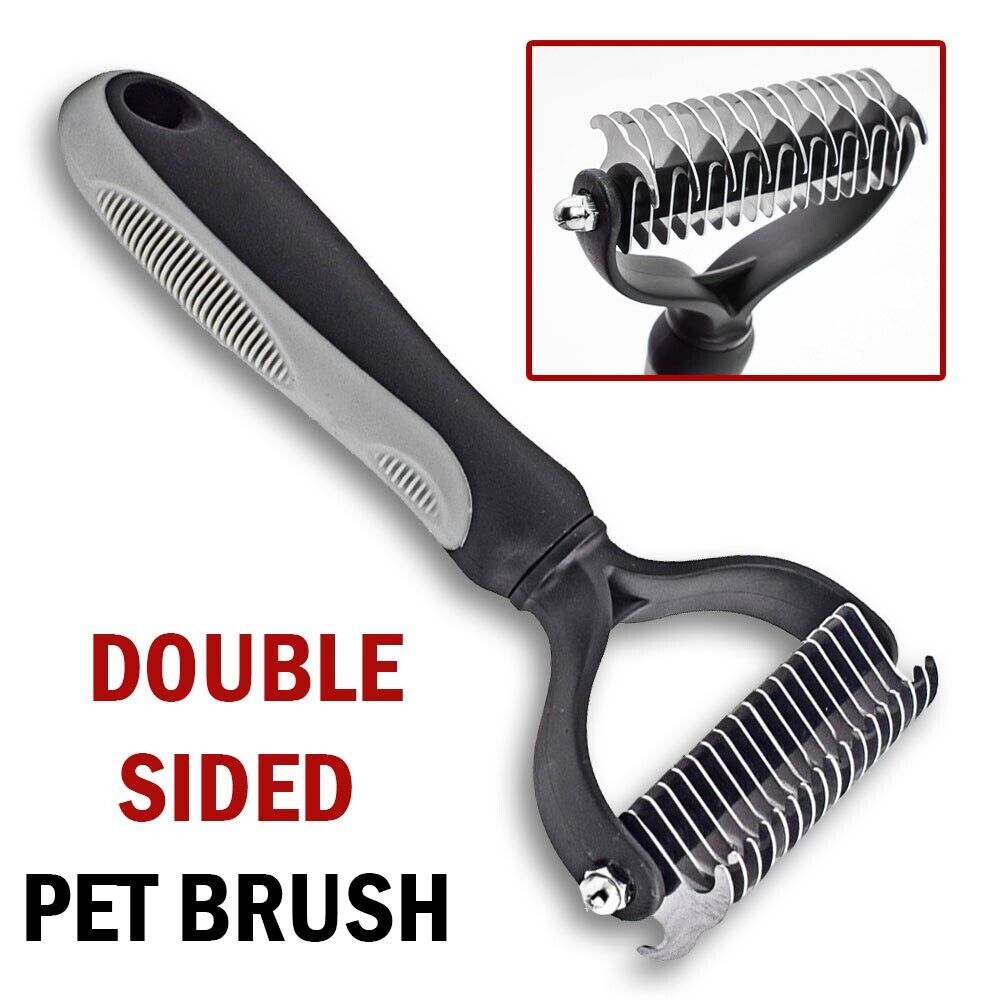 Outil de toilettage professionnel pour animaux de compagnie, sous-poil 2 faces pour chien et chat, peigne de perte, brosse pour animaux de compagnie