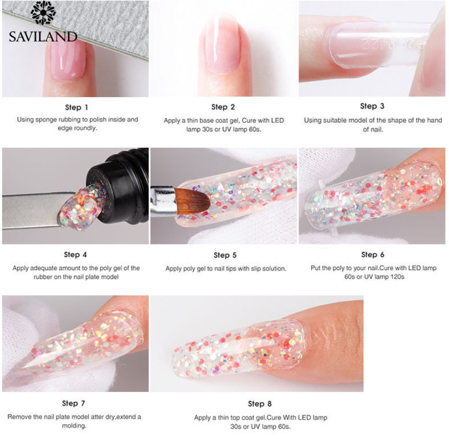 Polygel diamant pour ongles, 12 couleurs