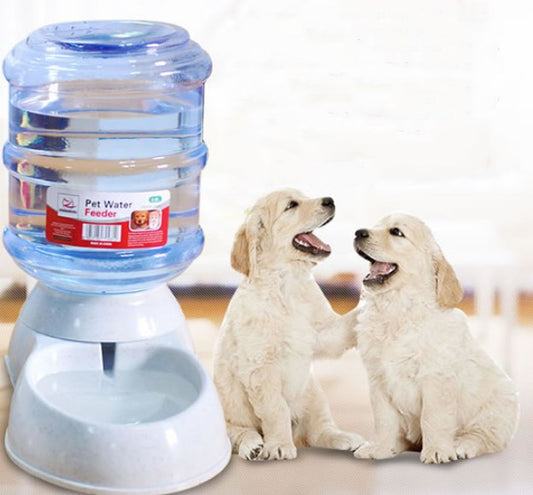 Alimentador automático para perros y gatos, fuentes de agua potable, tazón de comida para perros de plástico de gran capacidad, dispensador de agua