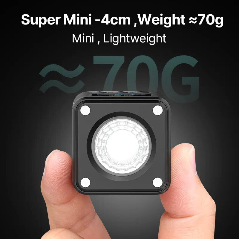 Ulanzi L2 RGB Mini COB caméra vidéo lumière variable 360 ​​° lumière couleur avec diffuseur nid d'abeille photographie pour appareil photo reflex numérique