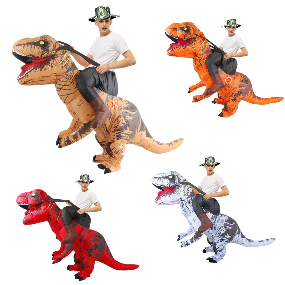 Costume gonflable de dinosaure de mascotte fantaisie Anime, Costumes de Cosplay de noël et d'halloween, Costume t-rex pour hommes et femmes adultes