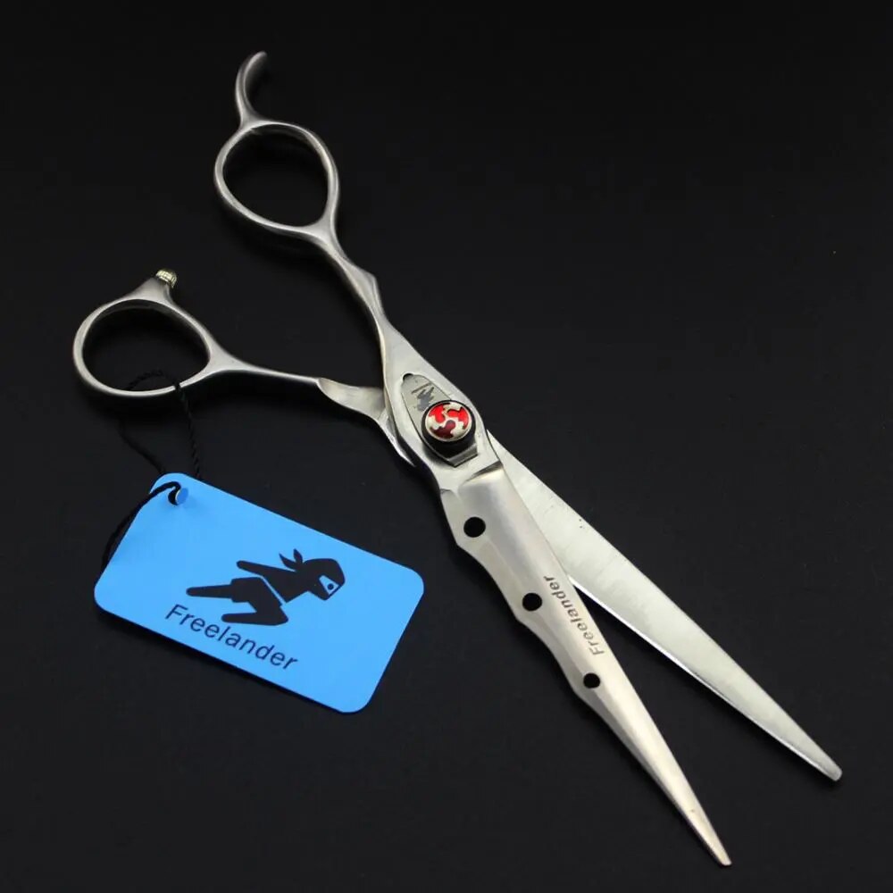 7" left handed hairdressing scissors matte left hand hair scissors for salon barber left cutting lefty thinning shears