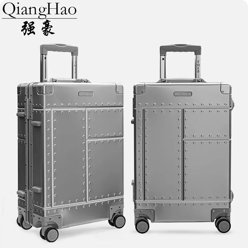 20"26"inch 100% aluminum magnesium alloy  material  business trip suitcases and travel bags valise  carry on luggage