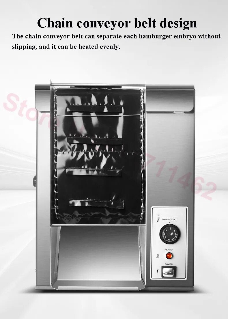 Máquina Vertical comercial para hornear hamburguesas, máquina automática para hornear hamburguesas, equipo de 1600W