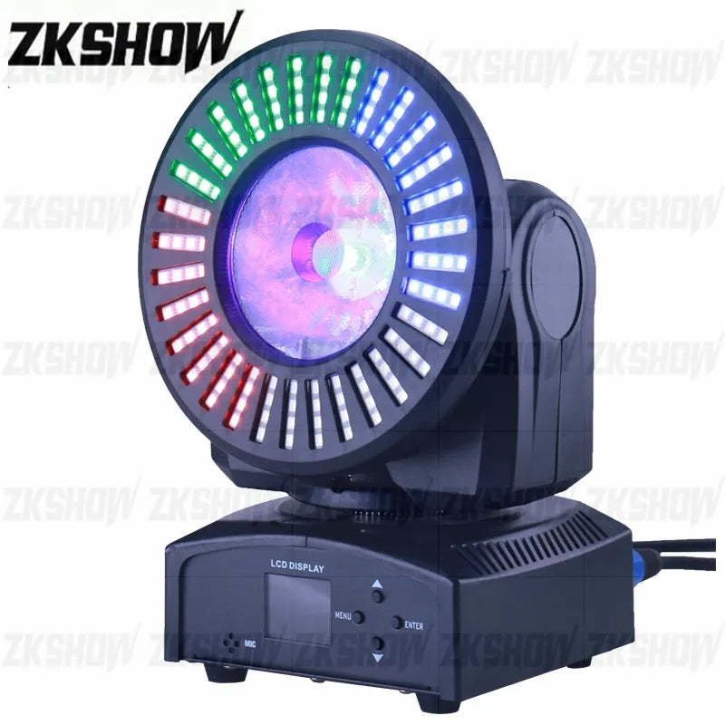 60W RGBW LED Sunflower Beam Moving Head Light DMX Sound for DJ Disco Party Nightclub Show Activity Event Hire Stage Projector