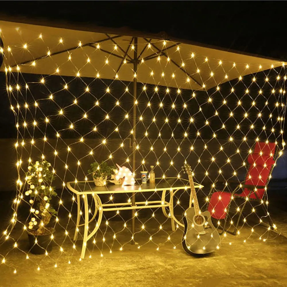 Guirlandes de noël LED 4m x 6M 1.5MX1.5M 2x3M, filet lumineux féerique, fête de noël, jardin, décoration de mariage, rideau lumineux