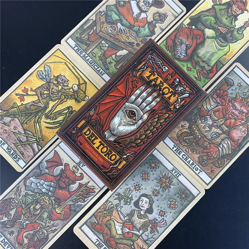 Jeu de cartes de Tarot d'ange, Divination mystérieuse, Messages d'amour, destin des sorcières Del Toro Manara Oracle pour fête, jeu de société