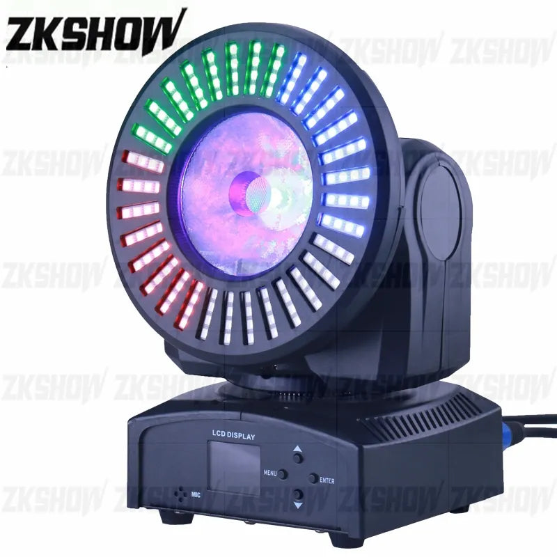 60W RGBW LED Sunflower Beam Moving Head Light DMX Sound for DJ Disco Party Nightclub Show Activity Event Hire Stage Projector