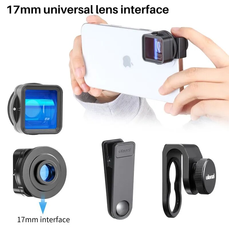 Ulanzi 1.55XT Anamorphic Lens for iPhone 13 12 Mini Pro Max 11 1.55X Wide Screen Video Widescreen Slr Movie Videomaker Filmmaker