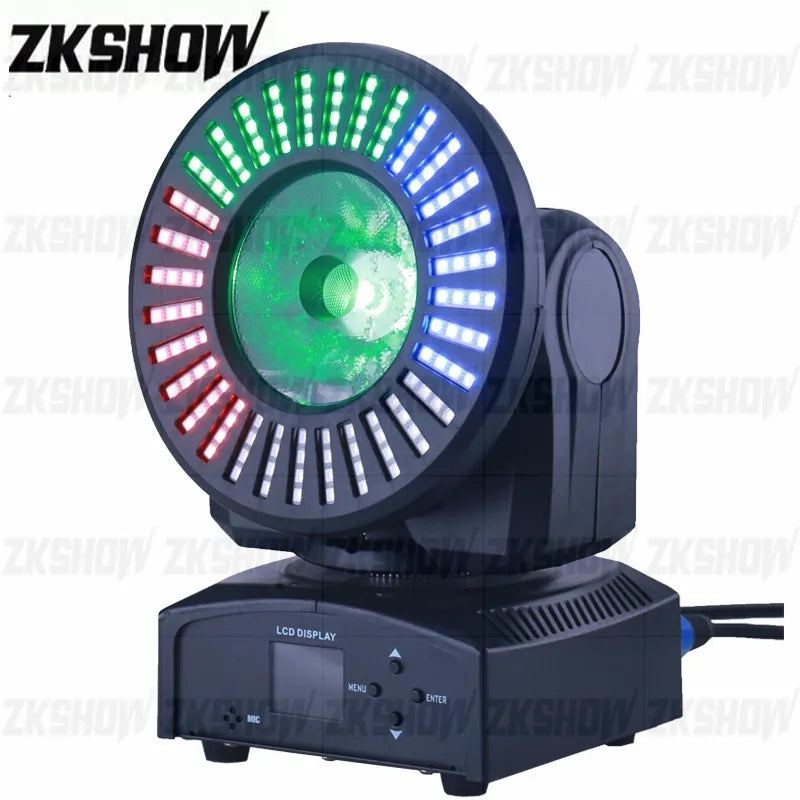 60W RGBW LED Sunflower Beam Moving Head Light DMX Sound for DJ Disco Party Nightclub Show Activity Event Hire Stage Projector