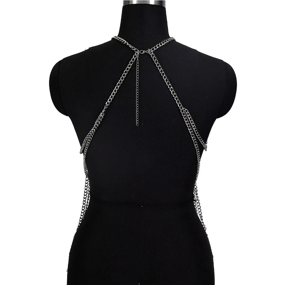 Body Sexy pour femmes, harnais, soutien-gorge, ceinture épée, décorations naturelles, chaîne de ventre, accessoires, bijoux de corps, taille, Bikini, vêtements Rave