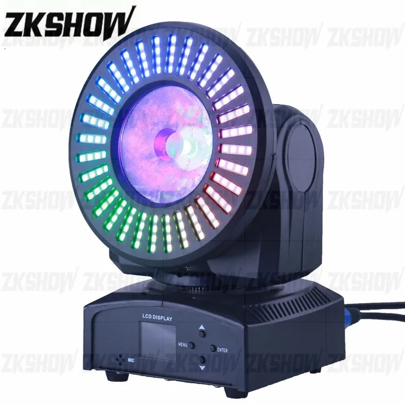 60W RGBW LED Sunflower Beam Moving Head Light DMX Sound for DJ Disco Party Nightclub Show Activity Event Hire Stage Projector