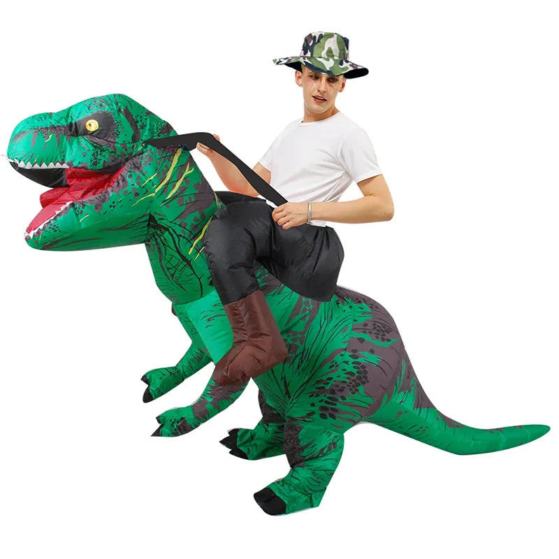 Costume gonflable de dinosaure de mascotte fantaisie Anime, Costumes de Cosplay de noël et d'halloween, Costume t-rex pour hommes et femmes adultes