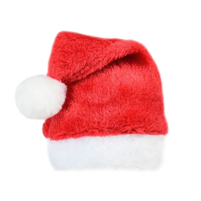 Gorro navideño de peluche pequeño de Papá Noel para mascota, perro, gato, adornos navideños para el hogar, gorro navideño, regalo de Feliz Año Nuevo