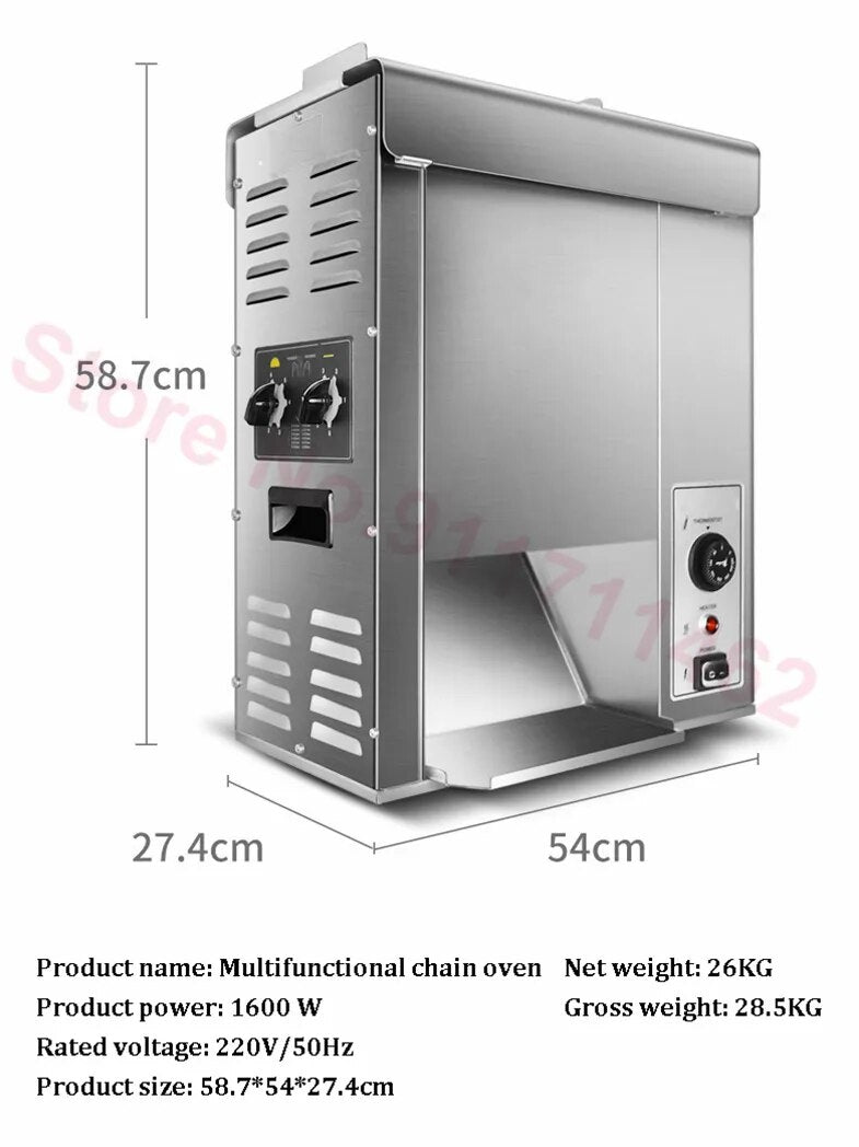 Máquina Vertical comercial para hornear hamburguesas, máquina automática para hornear hamburguesas, equipo de 1600W