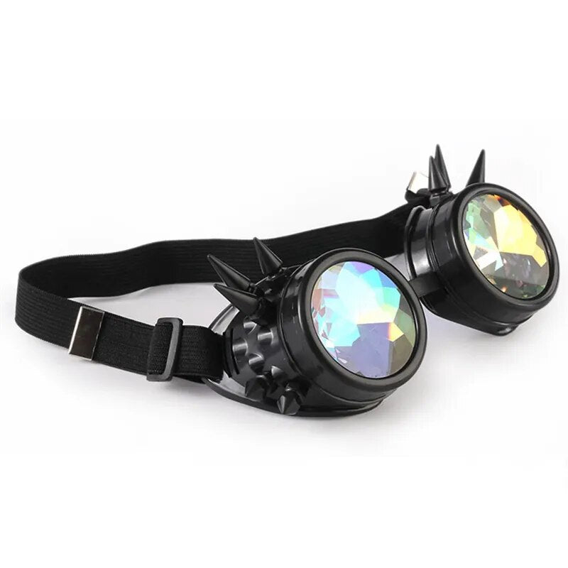 Steampunk lunettes de soleil hommes femmes kaléidoscope lunettes Rave Festival lunettes holographiques rétro fête Cosplay lunettes lunettes