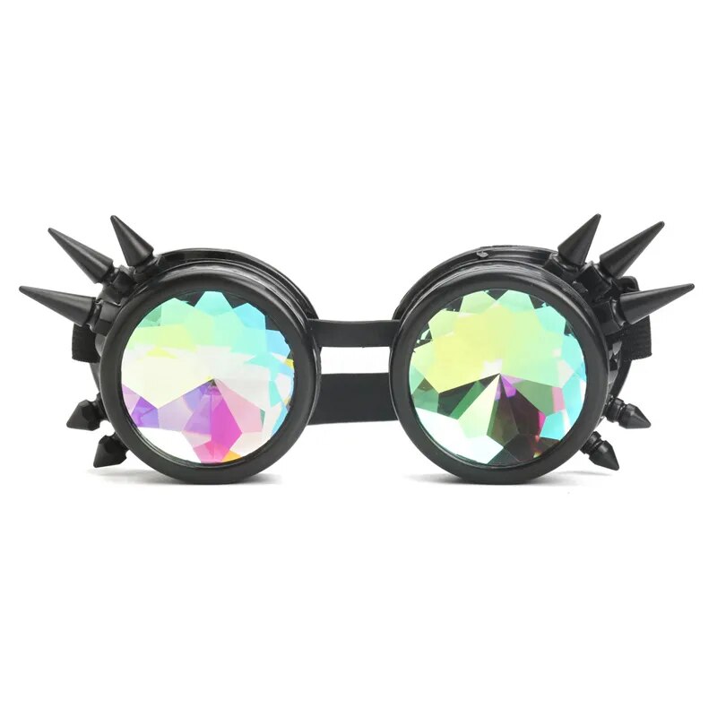 Steampunk lunettes de soleil hommes femmes kaléidoscope lunettes Rave Festival lunettes holographiques rétro fête Cosplay lunettes lunettes