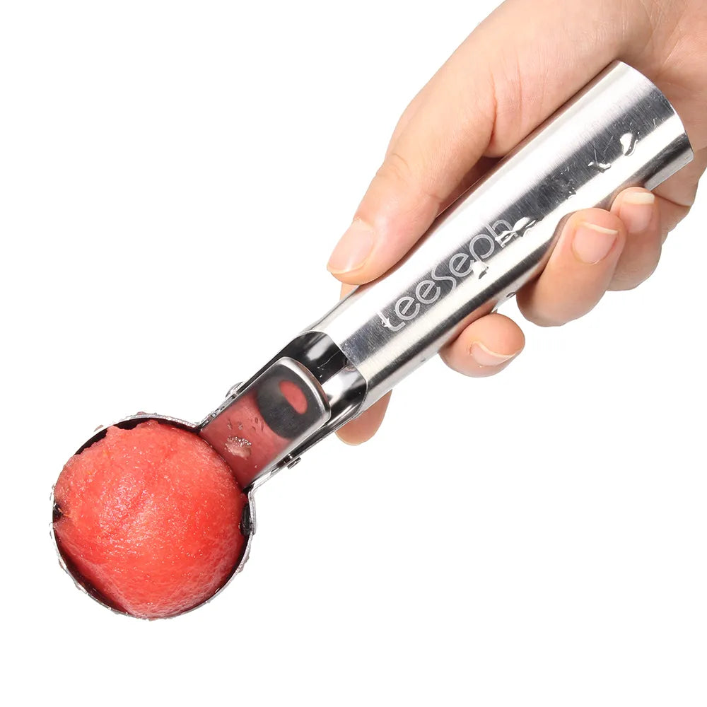 Stainless Steel Ice Cream Scoop with Trigger, Anti-Freeze Handle, Icecream Spoon Perfect for Gelatos, Frozen Yogurt, Sundaes