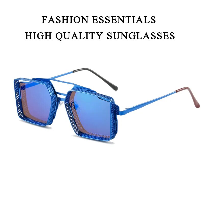 2022 Vintage Square Steampunk Sunglasses Men Fashion Luxury Punk Glasses Lentes De Sol Oculos Lunette De Soleil Zonnebril Shades