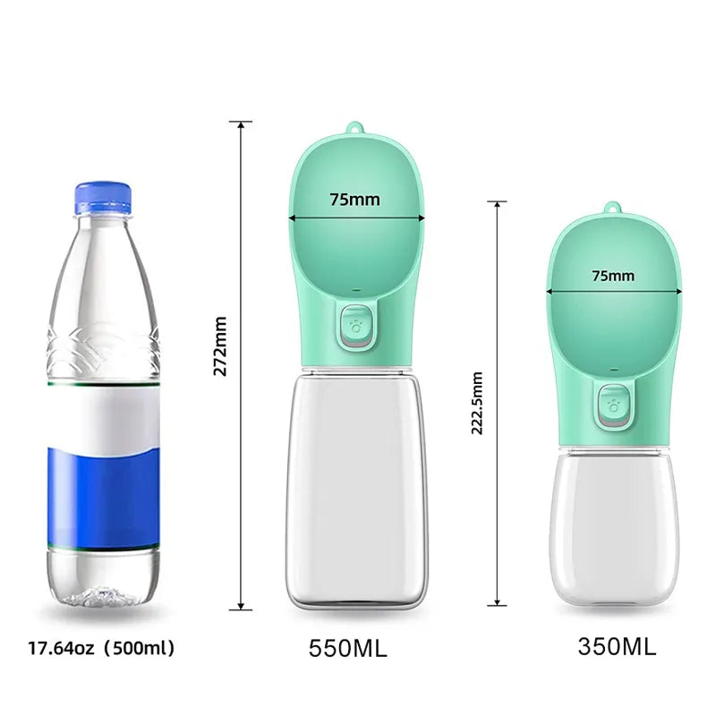 Botella de agua portátil para perros pequeños y grandes, cuenco para caminar al aire libre, botella de agua de viaje para cachorros, cuenco para beber para gatos, suministros para perros