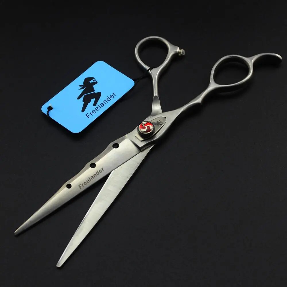 7" left handed hairdressing scissors matte left hand hair scissors for salon barber left cutting lefty thinning shears