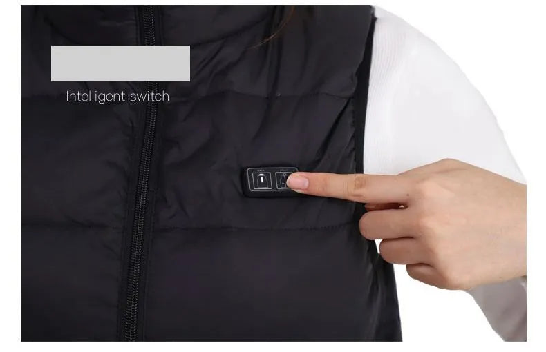 Chaleco calefactable de 9 zonas, chaquetas eléctricas con calefacción, ropa deportiva para hombres y mujeres, abrigo calefactable de grafeno, chaqueta calefactora USB para acampar