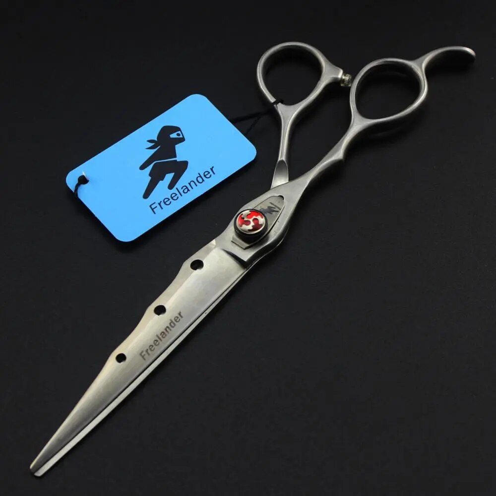 7" left handed hairdressing scissors matte left hand hair scissors for salon barber left cutting lefty thinning shears