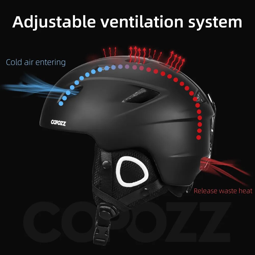 COPOZZ casque de Ski léger avec sécurité casque de Snowboard intégralement moulé moto Ski neige mari hommes femmes enfant enfants