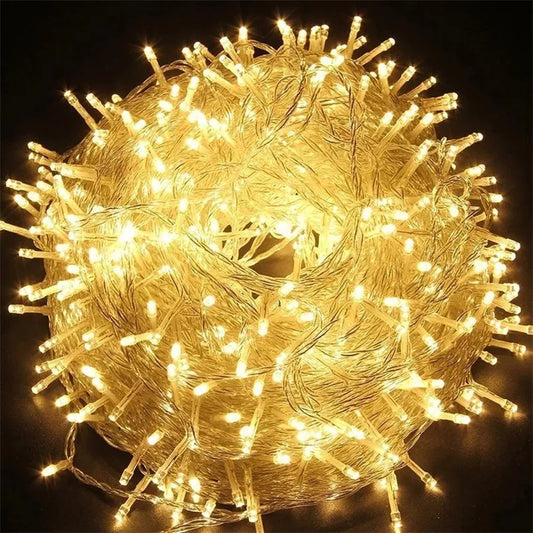 Guirnalda de luces navideñas de 10M, 20M, 50M, 100M, guirnalda de luces Led, lámpara de adorno, iluminación decorativa para exteriores para fiesta de boda