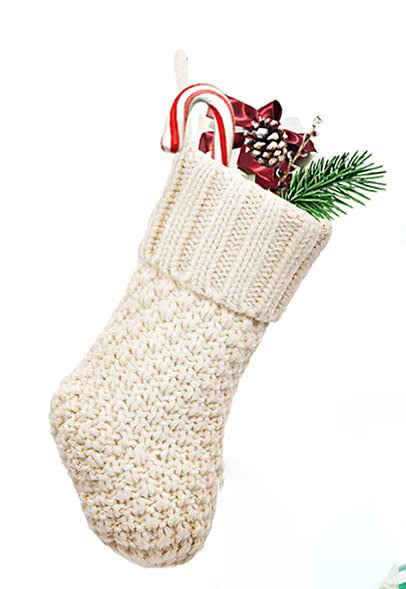 Christmas Decoration Solid Color Knitted Christmas Gift Socks