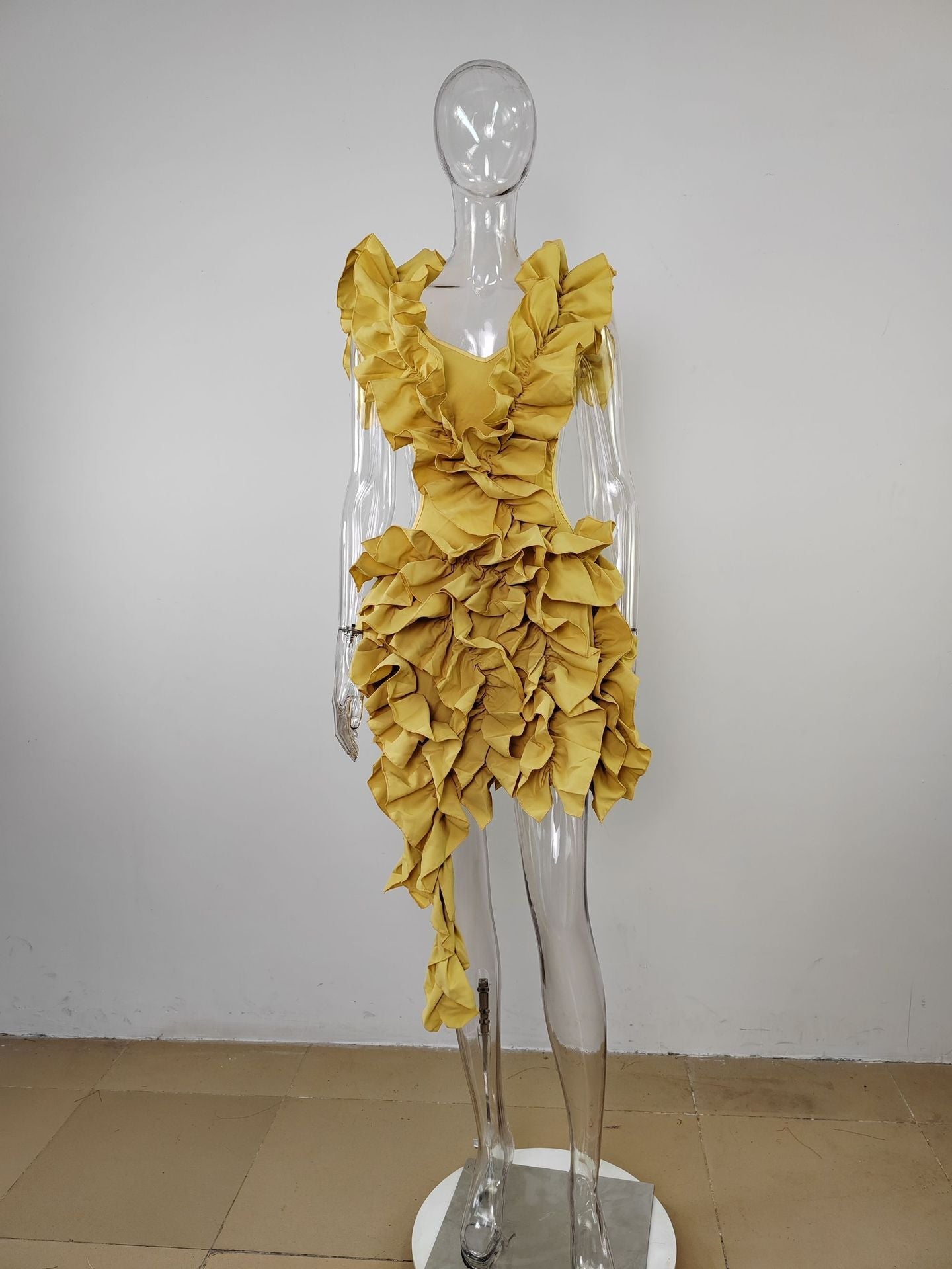 Robe de bal asymétrique pour femmes, tenue de soirée en forme de champignon d'arbre comestible, haute et basse, Sexy, tenue de soirée en boîte de nuit, de rue, 2023