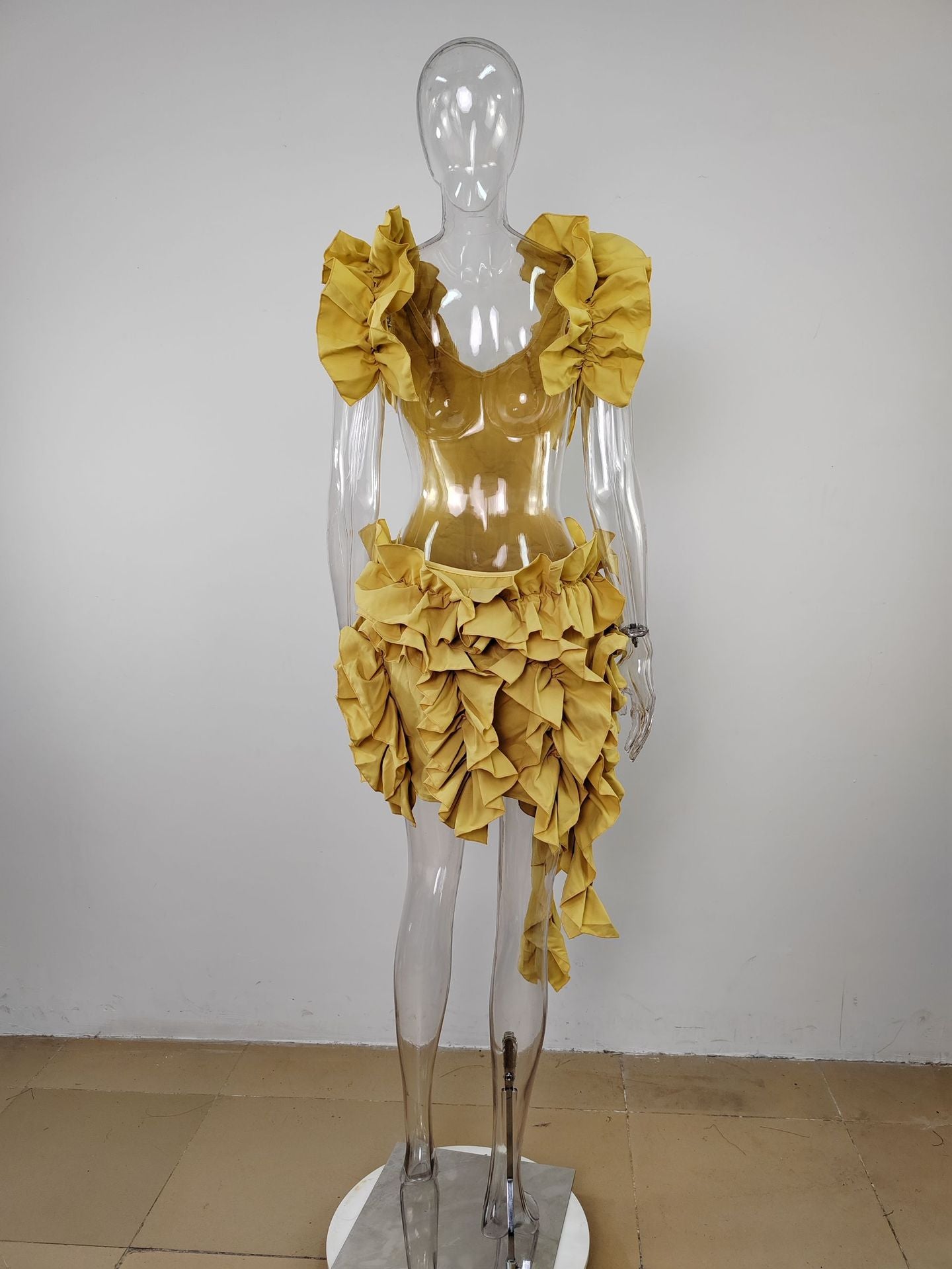 Robe de bal asymétrique pour femmes, tenue de soirée en forme de champignon d'arbre comestible, haute et basse, Sexy, tenue de soirée en boîte de nuit, de rue, 2023