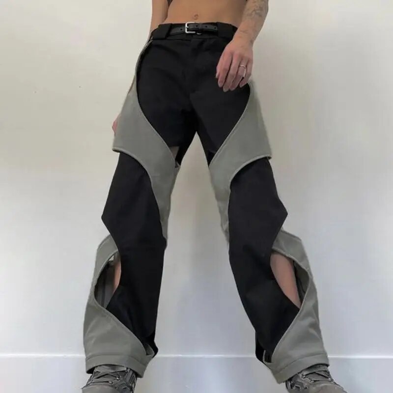 Y2K femmes Streetwear Techwear noir Cargo coréen Harajuku Parachute pantalon de survêtement hommes pantalons de survêtement jambe large Joggers pantalon vêtements