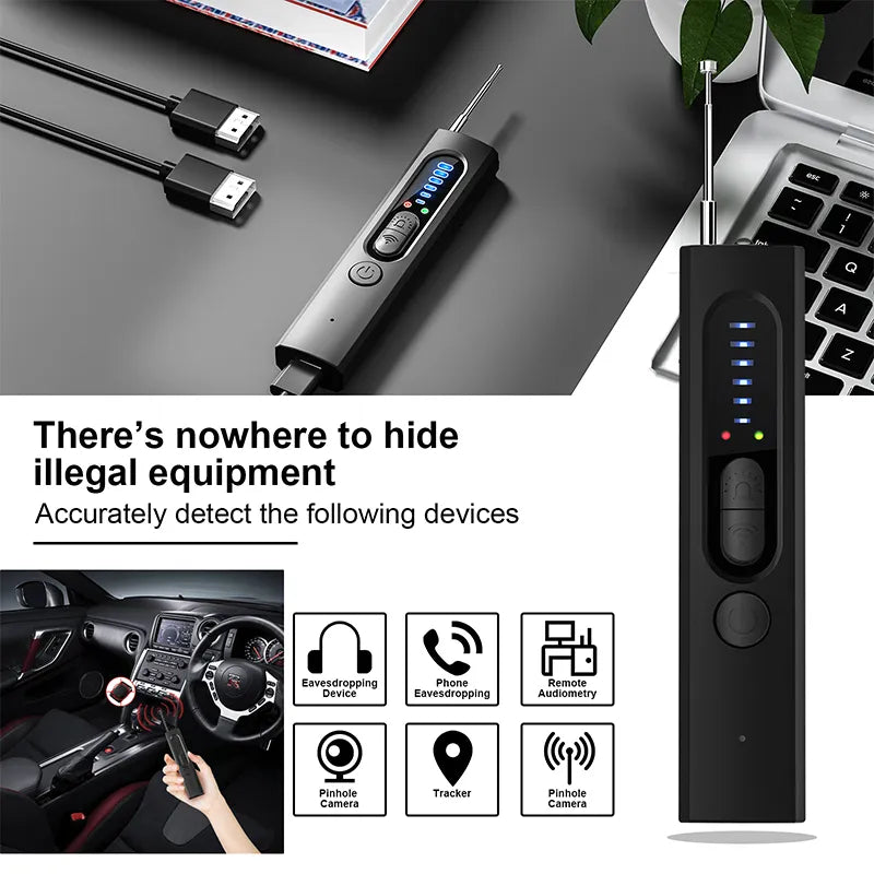 X13 Full Range Camera Hidden Finder Anti Spy Bug Listening Device GPS Tracker RF Wireless Signal Scanner For Home Office Travel