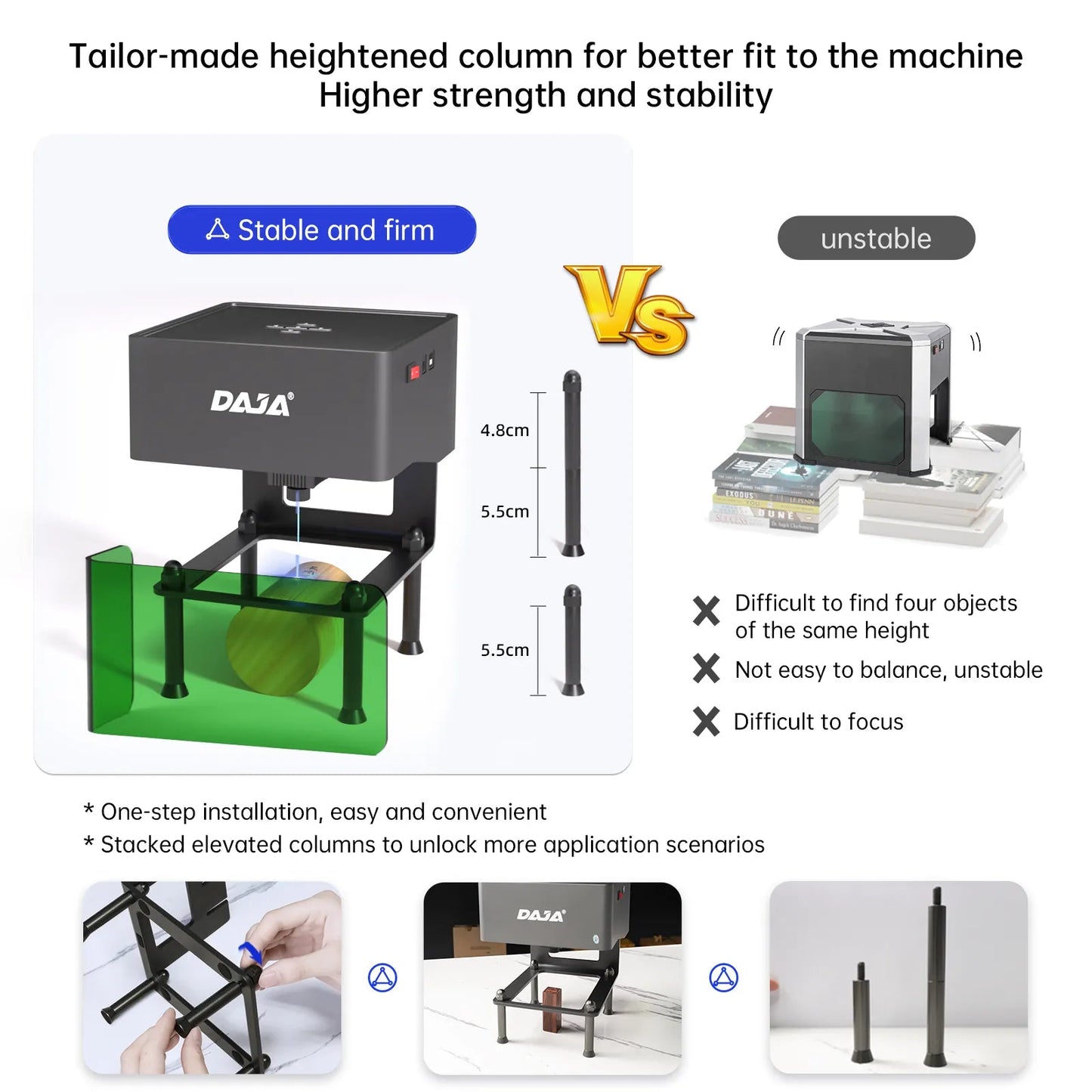 DAJA Laser Engraver CNC Diy DJ6 Laser Engraving Machine 3000mw Fast Mini Logo Mark Printer Cutter Woodworking Wood Plastic