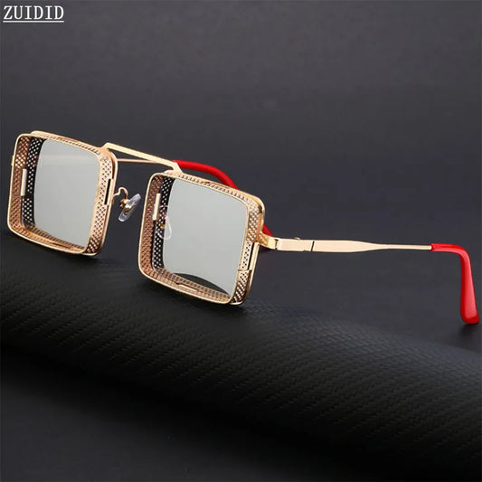 Gafas De Sol cuadradas Punk para hombre, Gafas De moda Steampunk, gafas De Sol Retro, Gafas Vintage, Vasos Decorativos Occhiali Da Sole Gg