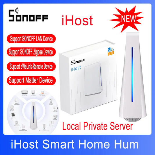 SONOFF iHost AIBridge Smart Home Hum Local Private Server Locally Control Devices&Set Smart Scenes Support SONOFF Matter Device