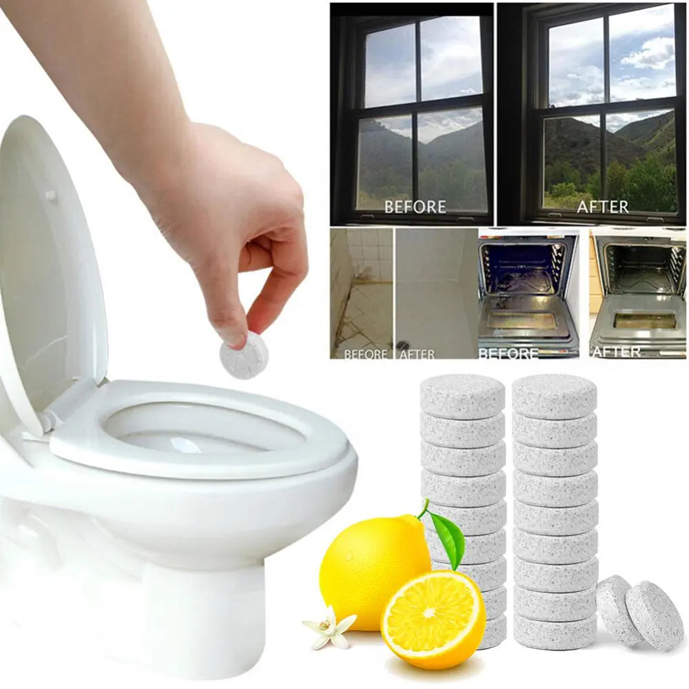 10/20Pcs Multifunctional Cleaner Ffervescent Spray Concentrate Cleaner Home Bathroom Toilet Cleaning Tools Lemon Scent