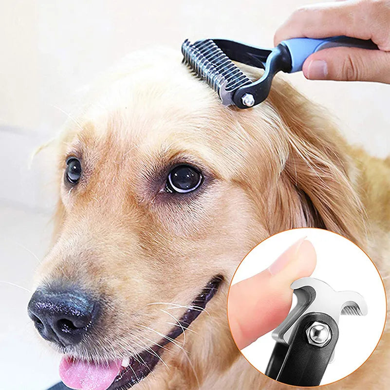 Brosse professionnelle de démêlage pour animaux de compagnie, épilateur de poils de chien, coupe-noeud de fourrure pour animaux de compagnie, peigne pour chiot et chat, fournitures de toilettage pour chiens