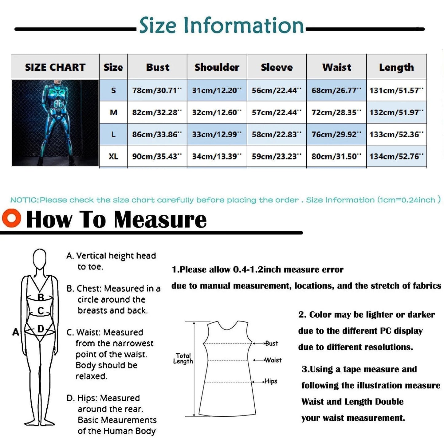 Women's Turtleneck Simulation 3D Printing Zip Bodysuit Full Body Bodysuit Halloween Costume Pearl Back Jumpsuit