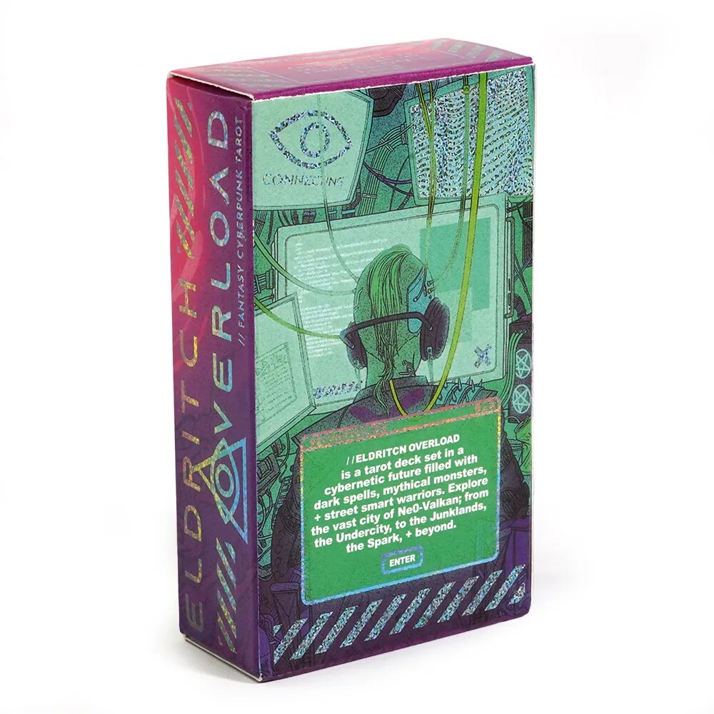 Baraja de Tarot Cyberpunk de fantasía, juego de adivinación, herramientas de adivinación, 78 cartas, regalo de cumpleaños, novedad de 2023